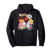 Dora the Explorer Boots the Monkey Flowers in the Rain Pullover Hoodie