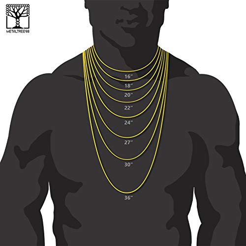 metaltree98 XXL Hip Hop Men's Iced Cross Pendant 30" Heavy Cuban Chain Necklace HC 60454