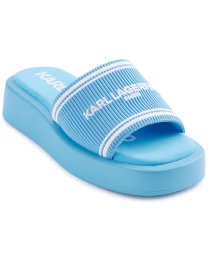 KARL LAGERFELD Paris Women's Shoes Women's Sandals, Azure, 7