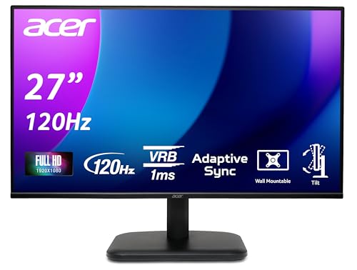 Acer EK271 G monitor 27" (ekran 69 cm) Full HD, IPS, 120 Hz HDMI, 75 Hz VGA, 4 ms (GTG), HDMI 1.4, VGA, AdaptiveSync