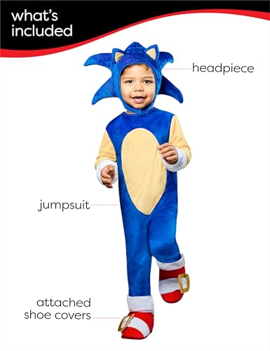 Disfraz Sonic the Hedgehog para niños talla 2T miniatura 2