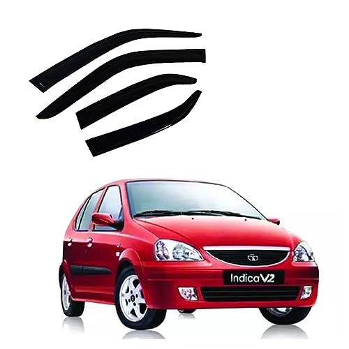 Image of Premium Non-Breakable Car Window Door Visor /Rain Guard /Wind Deflector Compatible for (Indica V2)