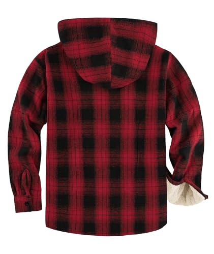 Flannel Jackets for Men Plaid Sherpa Lined Heavyweight Winter Warm Jacket2