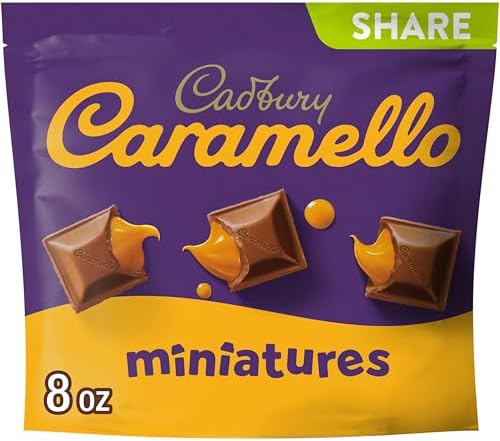 Amazon.com : CADBURY CARAMELLO Miniatures Milk Chocolate Caramel Candy Share Pack, 8 oz