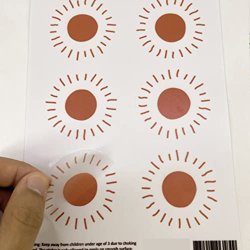 36Pcs Sun Boho Art Vinilos Decorativos para Pared miniatura 5