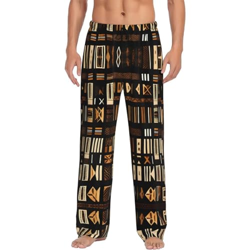 Pantalon de pyjama noir EdWal homme vêtement de nuit ethnique taille M
