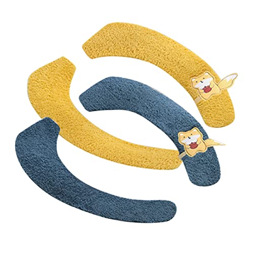 ORFOFE 2 Pack Toilet Seat Covers Washable Fiber Pads Warmer Seat Cover Set for Bathroom Random