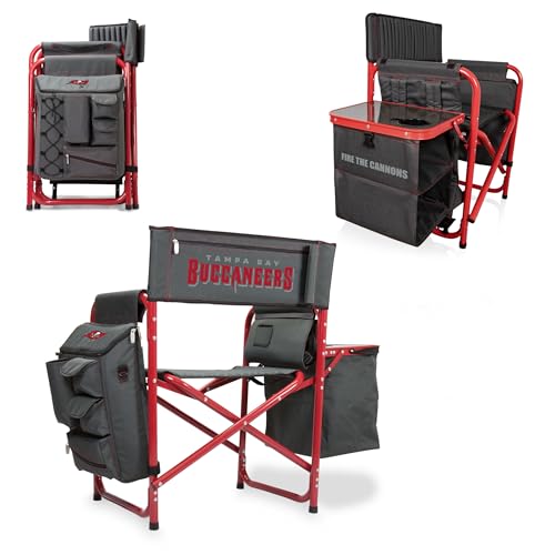 Image of Picnic TIME NFL Unisex-Adult NFL Fusion Camping Chair with Side Table and Soft Cooler, Beach Chair for Adults, Lawn Chair
