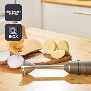 BLACK+DECKER - Frullatore a immersione 3 in 1 1200W | 20 velocità + Turbo | Lame in acciaio | Include: bicchiere graduato 250 ml, tritatutto 350 ml e frusta | Anti-spruzzo | Anti-impronte