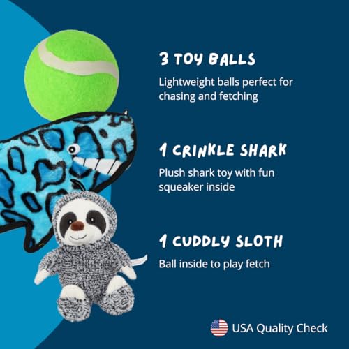Set de 5 juguetes sonoros de felpa para perros miniatura 2