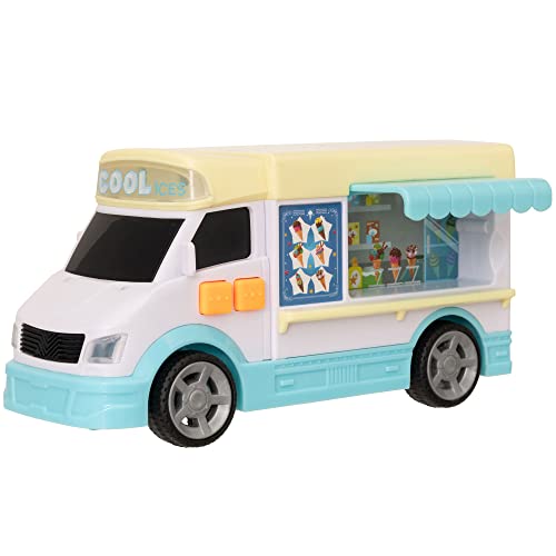 Teamsterz Mighty Machines Small Ice Cream Van Toy | Light And Sound Childrens Sweetie Ice Cream Truck For Kids | Kids Play Figures And Vehicles Toy Car Set | Suitable For Ages 3+