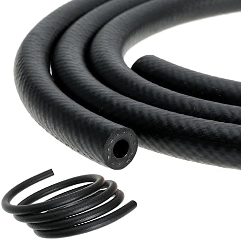 1/4 Inch Fuel Line Hose 5FT For Gasoline Diesel Biodiesel Engine Oil for Fuel Systems Engines 5Feet Black