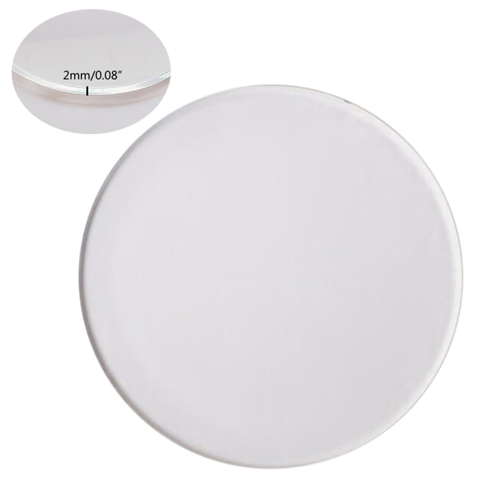 Tsophreniq Round Clear Acrylic Sheet Transparent Cake Disc for Project, Picture Frame, Paintings, Art Craft Acrylic Sheet