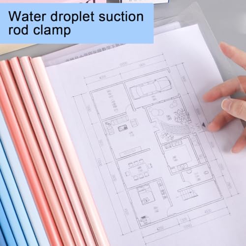 10 Stück A4 Sliding Bar Binder, Kunststoff A4 Sliding Bar Binder, Ordnerschieber, A4 Kunststoff Bericht Abdeckungen, Klemmschienen A4,Schiebebinder A4, Sliding Bar Bindern, Rosa und Blau
