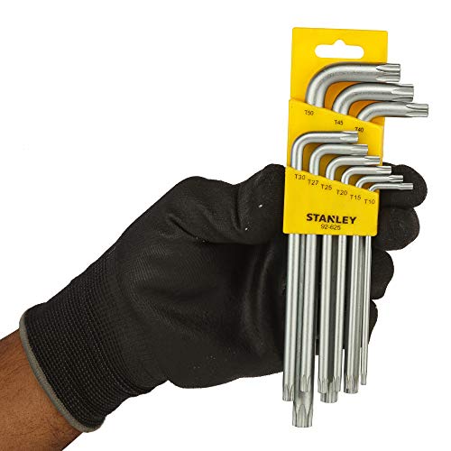 Image of STANLEY STMT92625-8 9-Piece Torx Key Set (Yellow & Black), Limited lifetime warranty