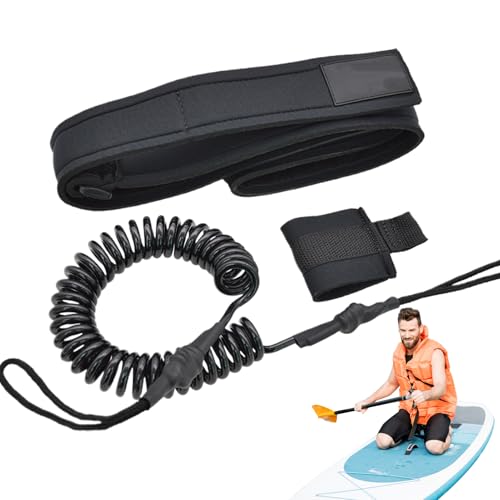 Guinzaglio di sicurezza per paddle | Guinzaglio per tavola da surf | Cinghie a sgancio rapido con attrezzature resistenti all'acqua salata per sport acquatici, kayak, paddle board e manutenzione della