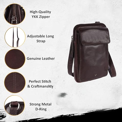 Genuine Leather Small Crossbody Bags For Women Cell Phone Purse, Trendy Casual Bag with Adjustable Strap2