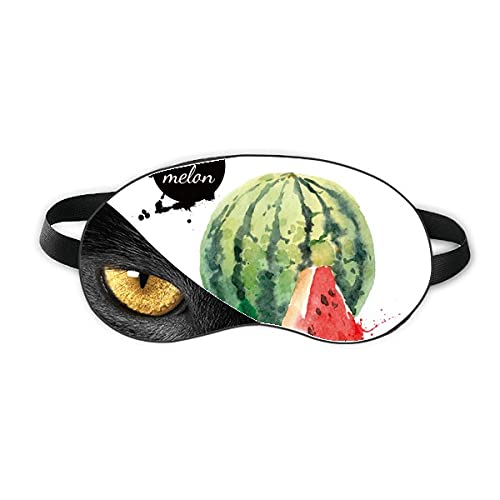 スイカ果実のおいしい健康的な水彩画 休み目の遮光美容眼帯