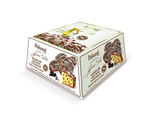 Paluani - Colomba Pasquale di Pasticceria Classica Soffice Gran Velo con Cioccolato, Senza Canditi - 850 gr