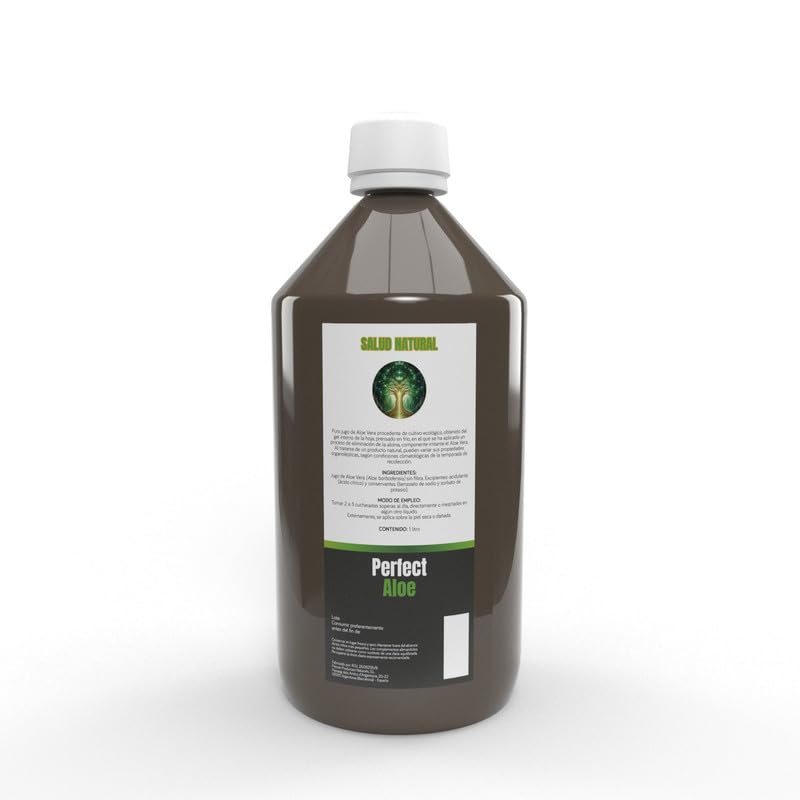 Perfect Aloe – Jugo de Aloe Vera Ecológico 1000ml, Apoyo Digestivo Natural, Desintoxicante y Antiinflamatorio, Favorece la Salud Intestinal, la Hidratación y Bienestar General
