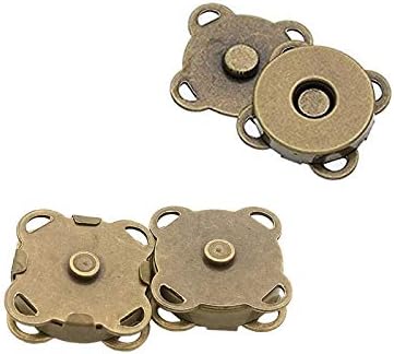 Amazon.com: Chris.W 10 juegos de 0.709 in coser en bolsa magnética flor de  ciruelo, botones, broches y cierres, ideal para bolsos de ropa (bronce) :  Arte y Manualidades