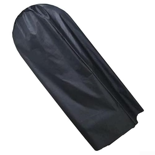 Honseadek Ventiladores de pie de posición simple, almacenamiento limpio, ahorro de espacio, jardín, patio, negro, 210D, cubierta de ventilador de pedestal para exteriores, resistente al agua para