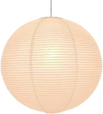 Hytsoeee(21.65Inch) Large Round Paper Lantern Lamp shade,White Rice ...
