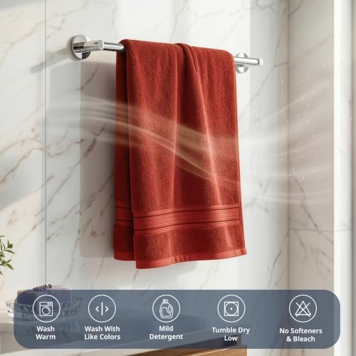 Image of LANE LINEN Luxury Bath Towels Set - 1 Piece, 100% Cotton Bathroom Towels, Zero Twist, Quick Dry Absorbent Bath Towel, Super Soft Gym Towel - Dark Brown