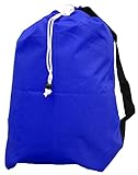 Large Laundry Bag with Strap and Drawstring, Color: Royal Blue, Size: 30 x 40
