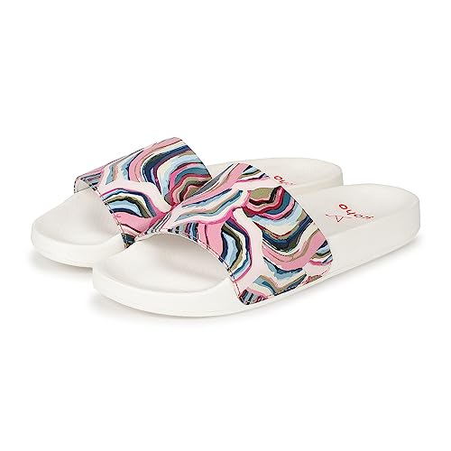 Image of YOHO Tropica Printed Comfortable Women Slides | Stylish Rainy Footwear & Waterproof Monsoon Sandals | Soft Inner Lining On Strap