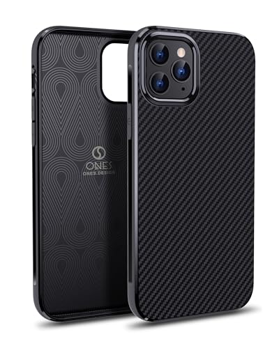 ONES fodral för iPhone 11 Pro skal · kolfiberstruktur [Fingeravtrycksförebyggande] [Stötsäkert skydd i militärklass] [Stötabsorbering] [Halkfri] · Lätt tunt silikonfodral, Svart