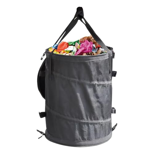 Panier Pop-up pour Camping | Panier De Déchets Pliable Pour Camping - Conteneur De Recyclage Vêtements Jouets Événements Extérieurs Jardinage Voyage Nettoyage Blanche Pique Nique