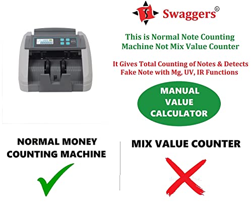 Image of swaggers Note Counting Machine with Fake Note Detection (swaggers 307 LCD)