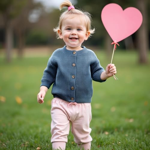 MAYUMMPY Toddler Baby Girl Boy Cardigan Long Sleeve Button Knit Sweater Fall Winter Knitwear Jacket Warm Solid Outfit Clothes3