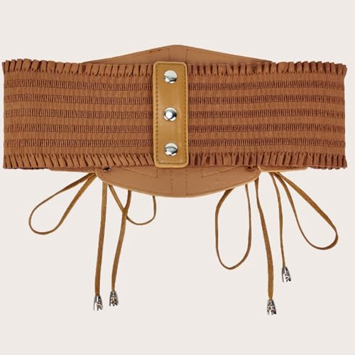 Lace Waist Cinchers Versatiles Waistband Elegant Dress Belt Leather Waist Seal for Dresses and Parties3