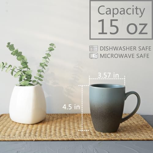 Set de 6 tazas de café cerámicas Bosmarlin 15 oz miniatura 2