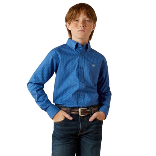 Ariat Boy's Royal Blue Stratford Long Sleeve Shirt