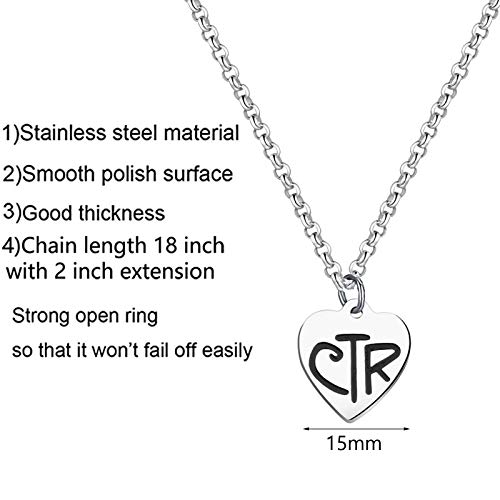 LDS Baptism Gift CTR Pendant Necklace Choose The Right Gifts (pendant necklace)2