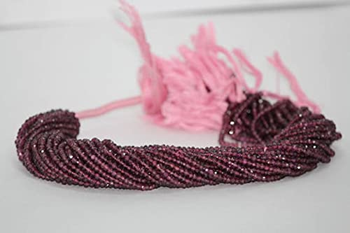Perles de grenat rhodolite naturel facettées 3-4mm pour ranger et enfiler