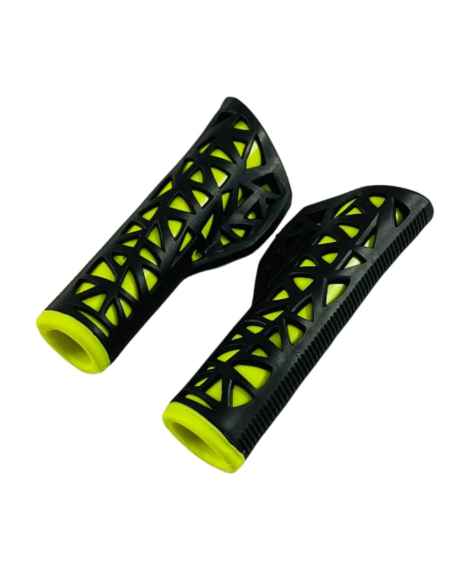 Image of Shrenik Cycle Handle Grip 24-29 Inch Bicycle Hand Grip 125mm Length Soft Rubber Non Toxic Anti-Slip MTB /City Dual Colored (Black-Green)