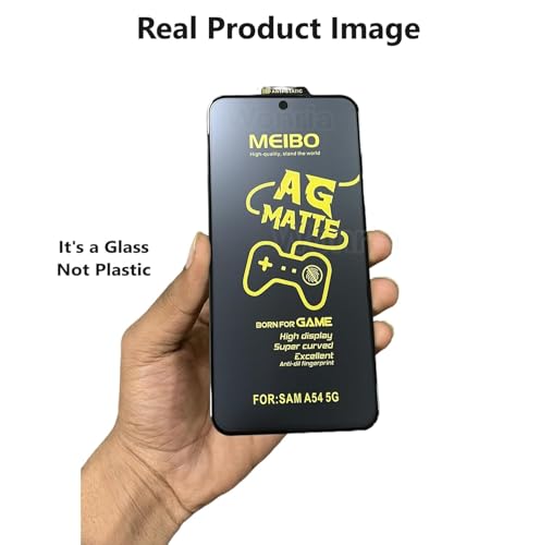 Image of WonRia Matte Screen Guard Protector for Samsung A54 / Samsung S23 FE (5G) Matte Tempered Glass Edge to Edge [Anti-FingerPrint | Anti-Glare | Shinning Border] - installation Kit