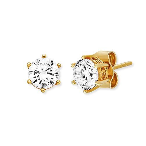 Engelsrufer Keep it so simple Damen Ohrstecker Shiny vergoldet aus Sterling...