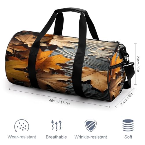 Gym Bag For Women Men Lightweight Fall Leaves Print Duffel Bag Personalized Travel Bags For Travel Sports2