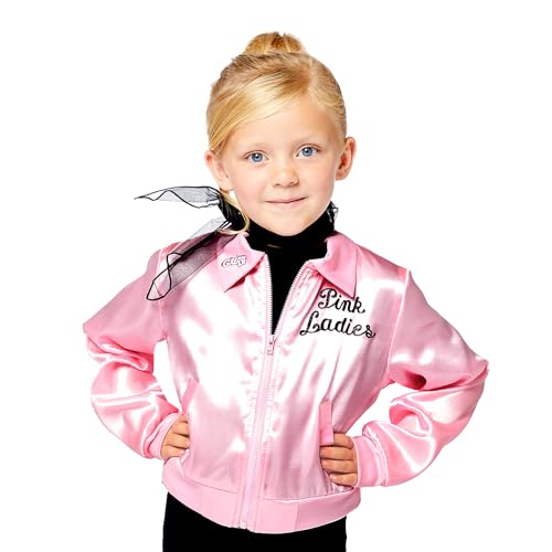 Amscan - Costume enfant Pink Lady, veste, Grease, années 50, rock 'n' roll, carnaval