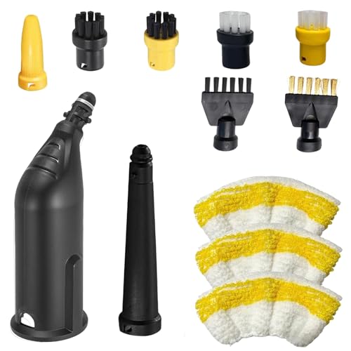 Magicbox 12-tlg Zubehör für Kärcher Dampfreiniger Easyfix SC1 bis SC5 für Kärcher Dampfreiniger Rundbürste Fugenbürsten Handdüse Microfiber Cloth Dampfreiniger Ersatzteile für Kärcher