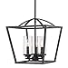 Golden Lighting 4309-3P BLK-SD Mercer Pendant, Matte Black