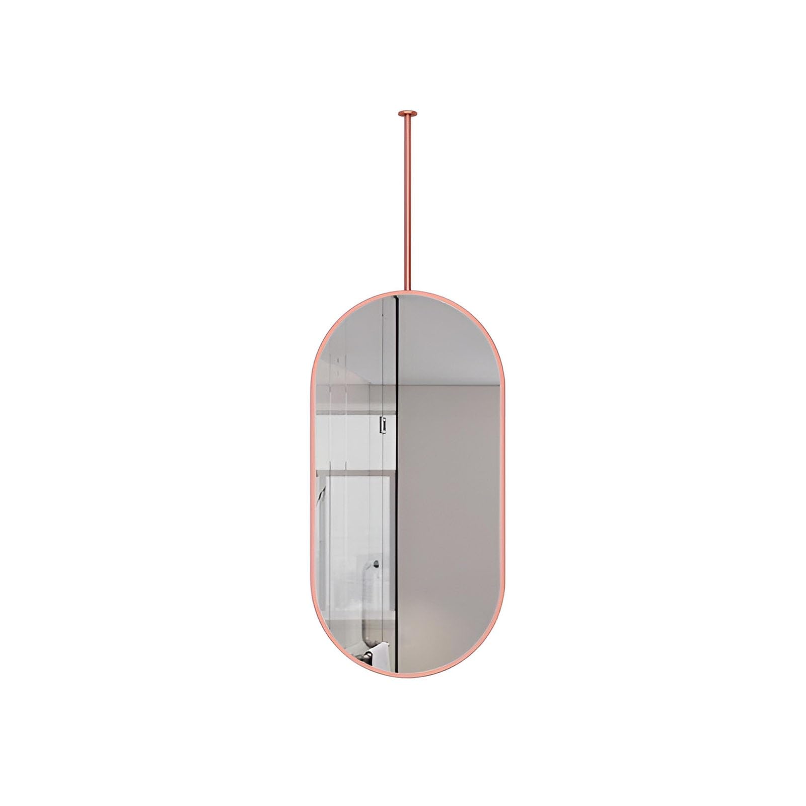 Espejos De Techo For Baño, Espejos Ovalados Pared | Espejos de tocador colgantes adecuados for baños y salones.(Rose gold,50x100cm)