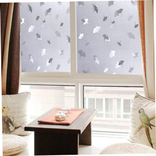 Vinilo electrostático traslúcido con diseño de hojas de ginkgo miniatura 7