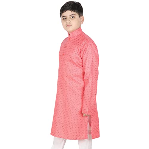 Image of SG YUVRAJ Printed Cotton Kurta For Boys