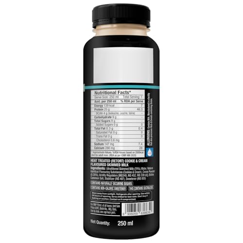 Image of epigamia Turbo 25 g Protein Milkshake, Cookies & Cream - 250 ml